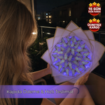 Led Işıklı Lila Kelebek Buketi | Romantik Hediye