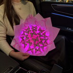 Led Işıklı Pembe Love Kelebek Buketi | Romantik Hediye