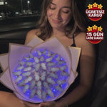 Led Işıklı Lila Kelebek Buketi | Romantik Hediye